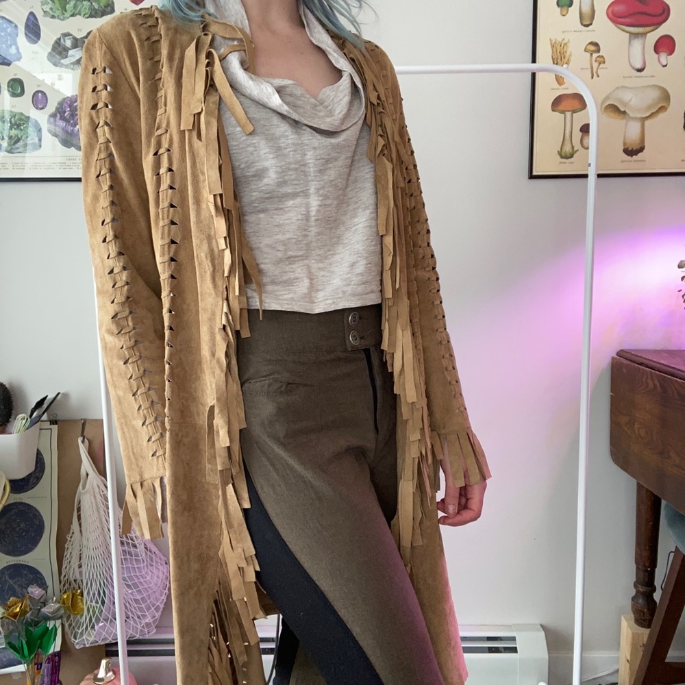 Leather Fawn Long Tassel Jacket, Fits like a Glove